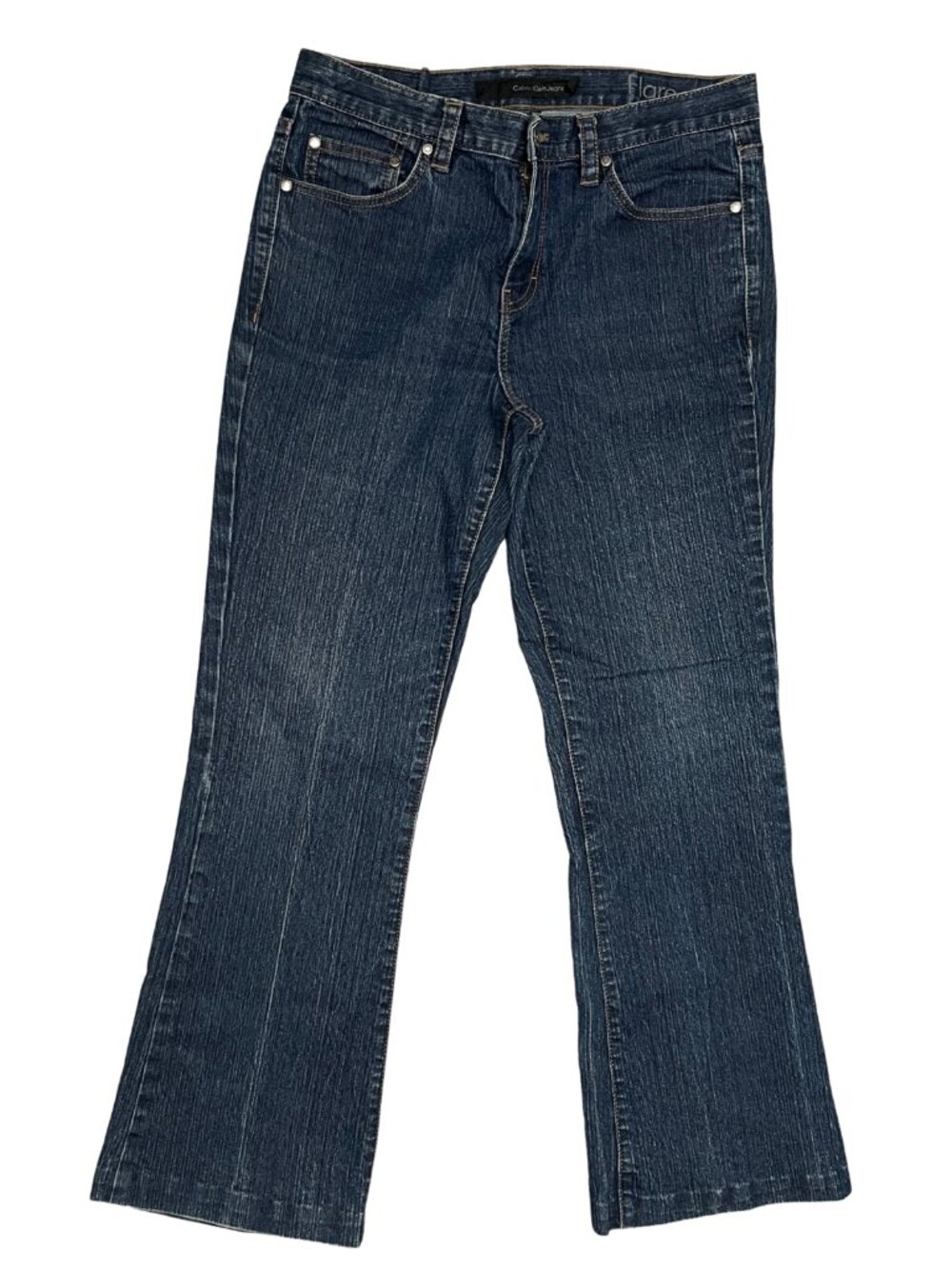 Calvin Klein Jeans Women's Size 8 Bootcut Dark Wash Mid Rise Stretch Denim
